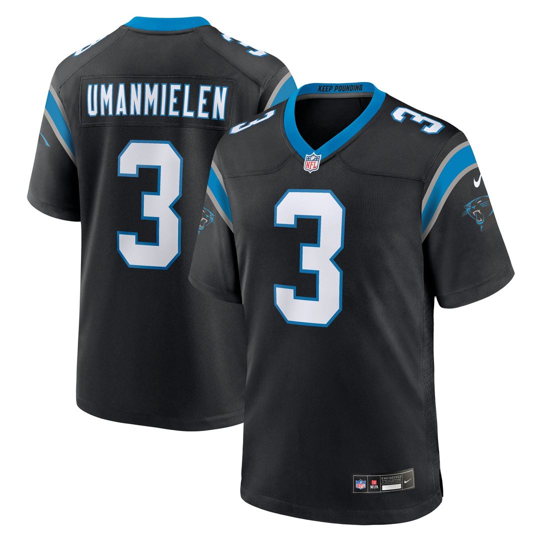 Carolina Panthers Princely Umanmielen Nike Team Game Jersey - Black