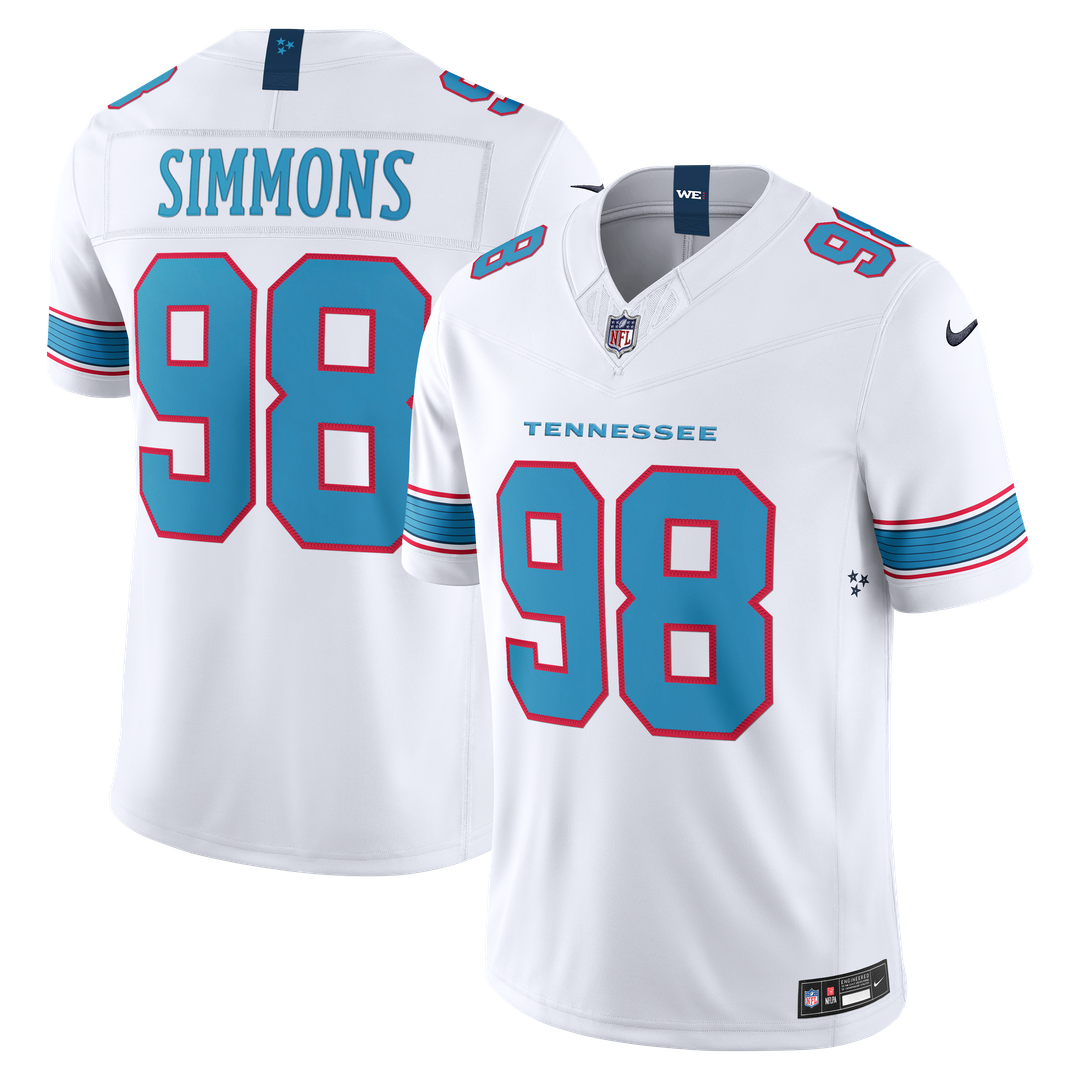 Tennessee Titans Jeffery Simmons Nike Vapor F.U.S.E. Stitched Limited Jersey - White