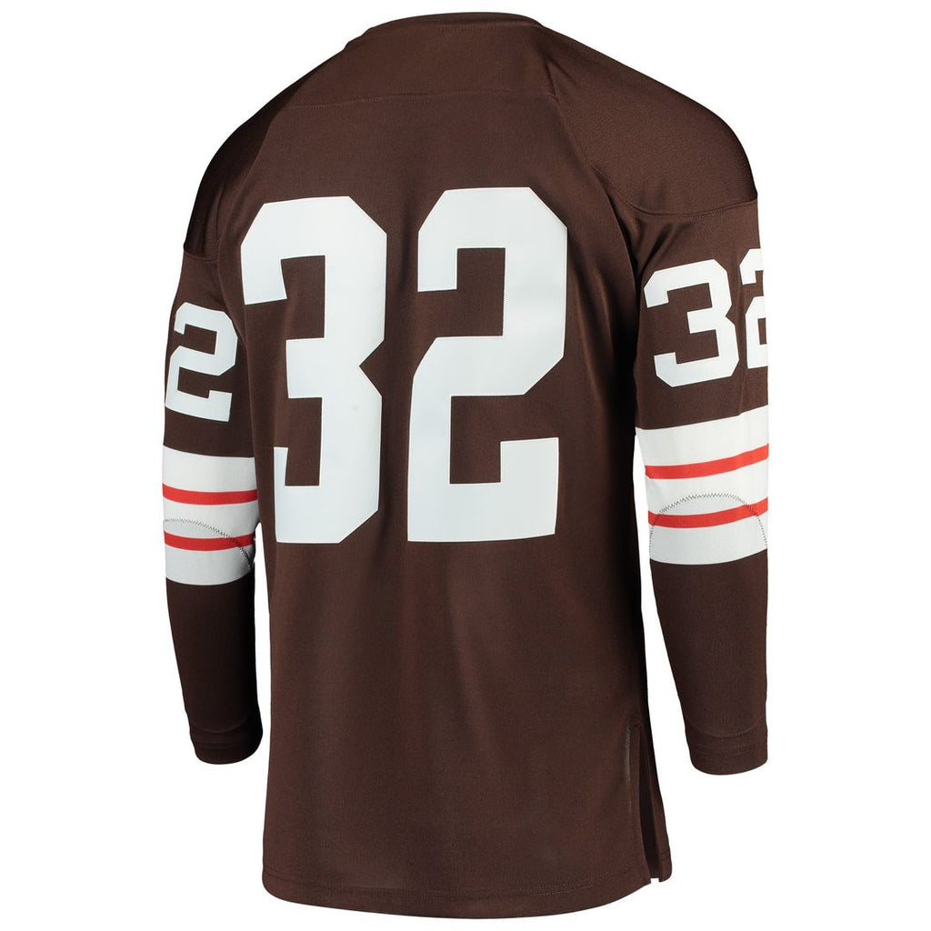 Cleveland Browns 1964 Jim Brown Mitchell & Ness Authentic Throwback Retired Player Jersey - Brown