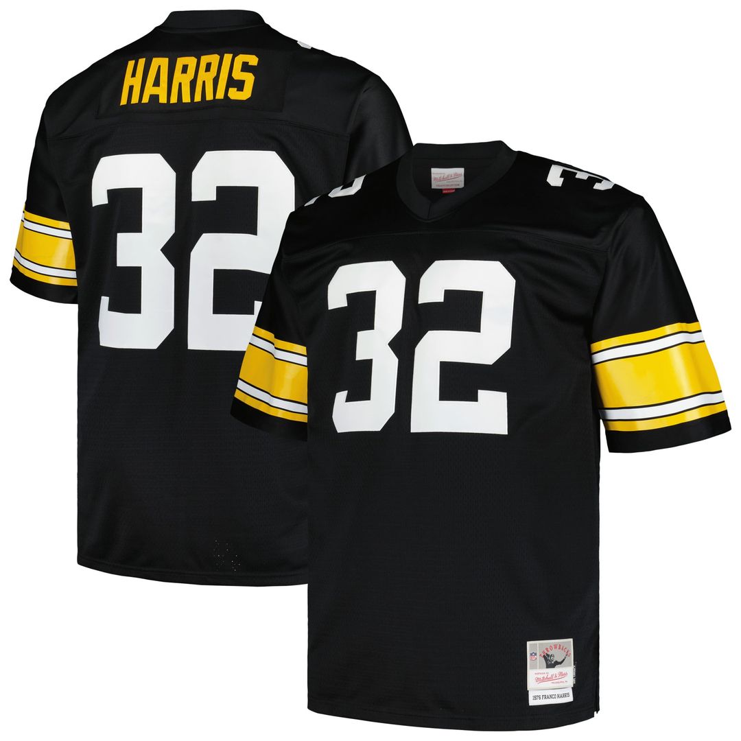 Pittsburgh Steelers Franco Harris Mitchell & Ness Big & Tall 1976 Retired Player Replica Jersey - White