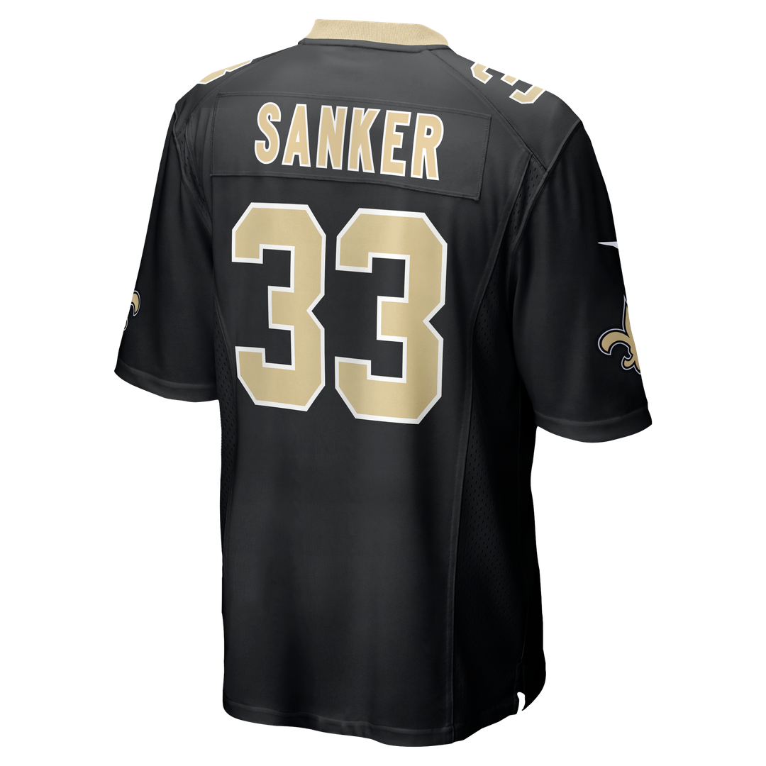 New Orleans Saints Jonas Sanker Nike Team Game Jersey - Black