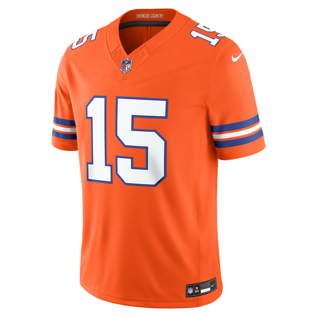 Denver Broncos Nik Bonitto Nike Alternate Mile High Collection 1977 Throwback Vapor F.U.S.E. Stitched Limited Jersey - Orange