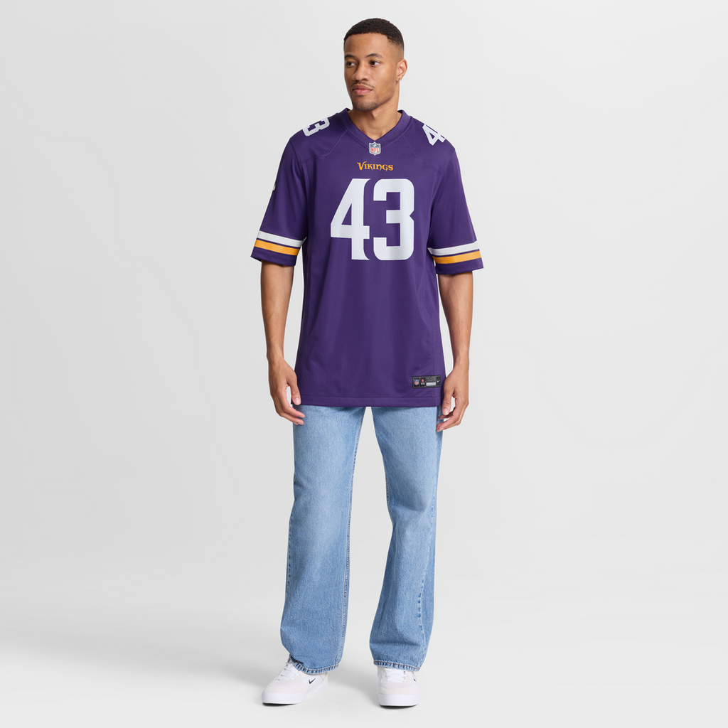 Minnesota Vikings Andrew Van Ginkel Nike Team Game Jersey - Purple