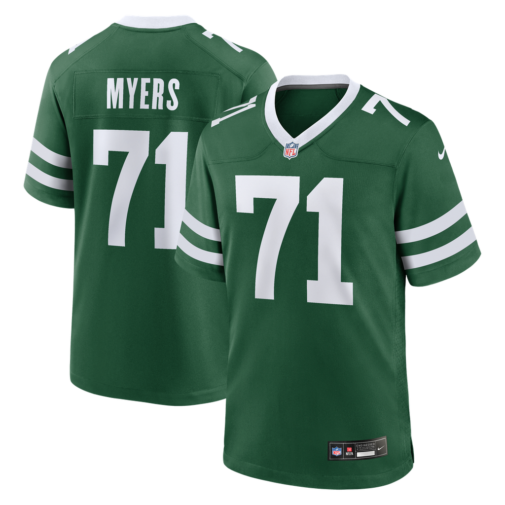 New York Jets Josh Myers Nike Team Game Jersey - Legacy Green