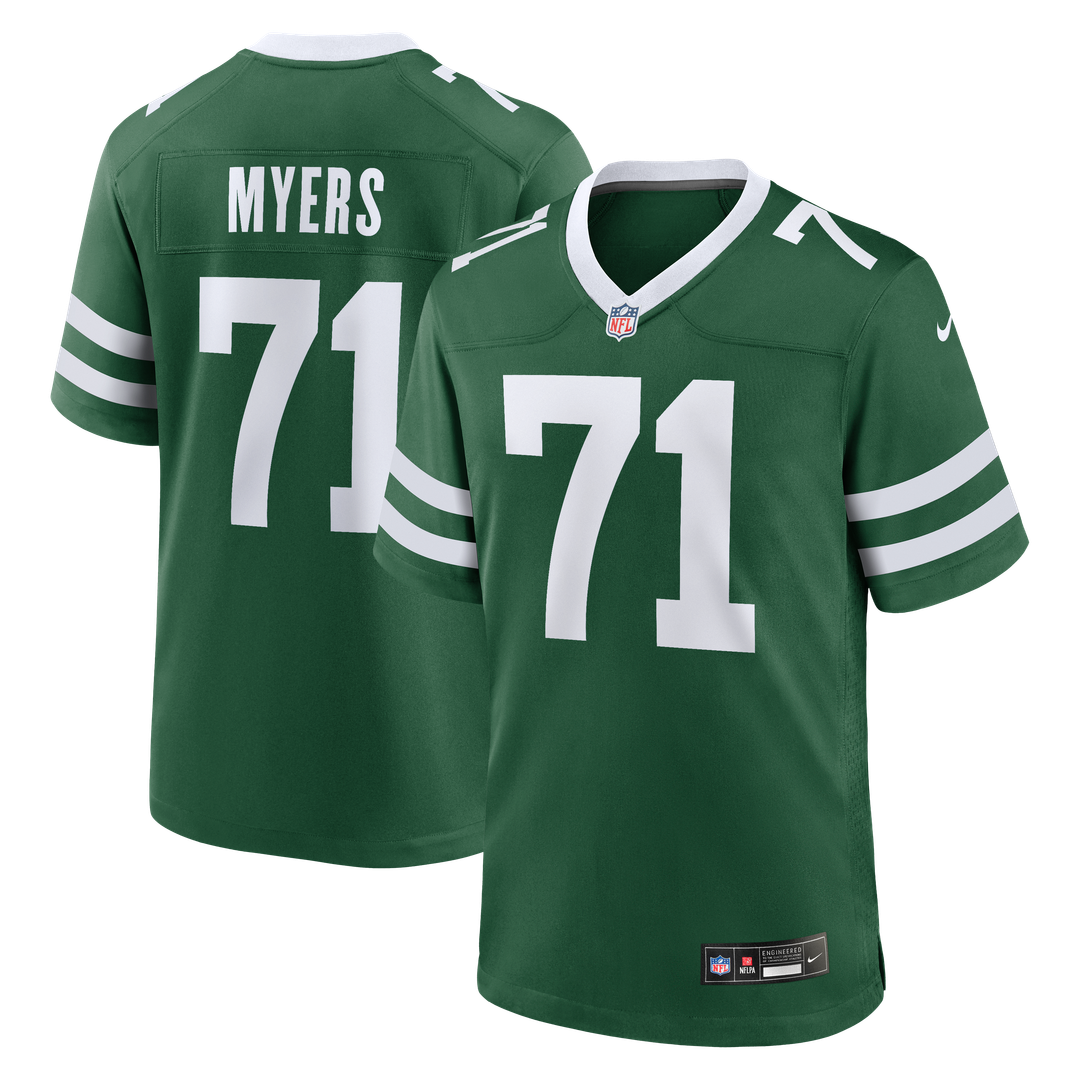 New York Jets Josh Myers Nike Team Game Jersey - Legacy Green