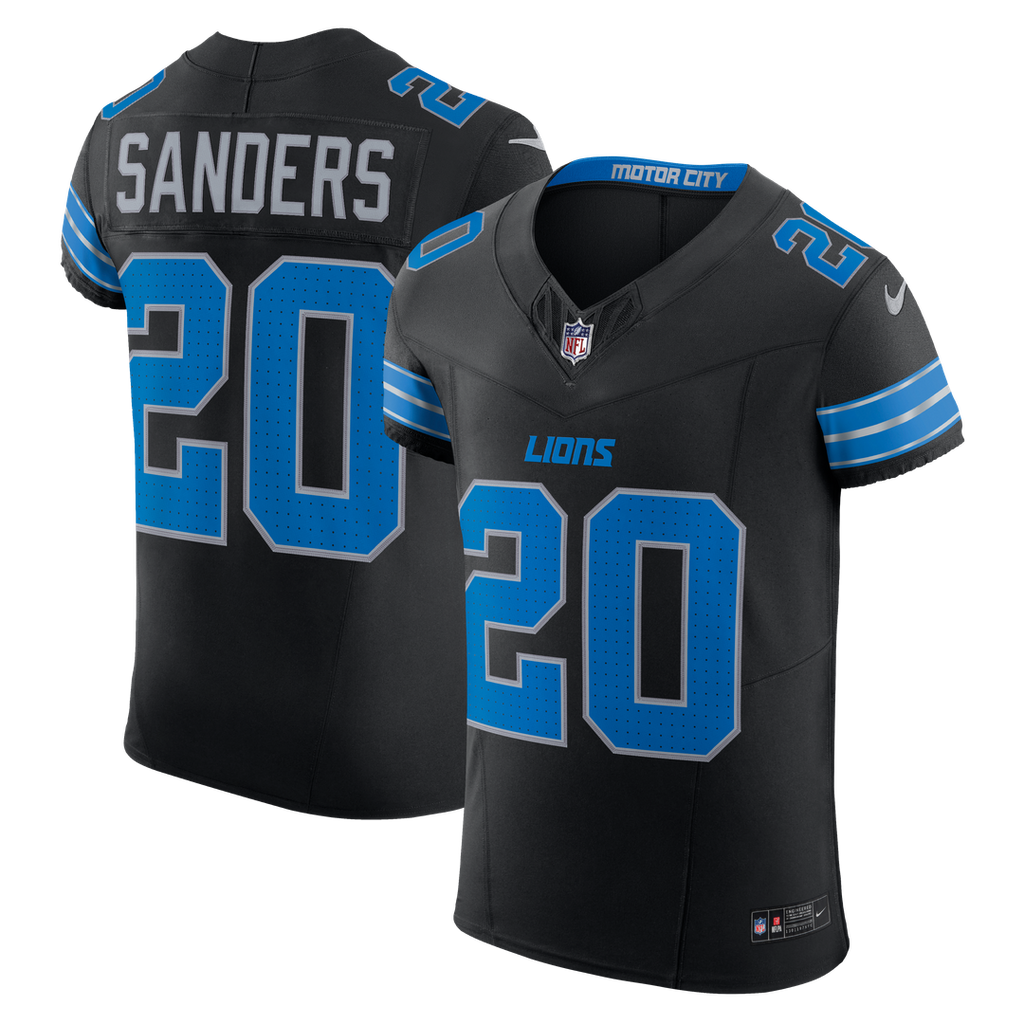 Detroit Lions Barry Sanders Nike Alternate Vapor F.U.S.E. Elite Jersey - Black
