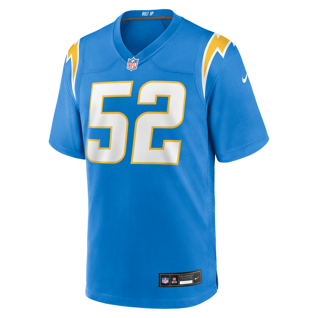 Los Angeles Chargers Khalil Mack Nike Game Jersey - Powder Blue