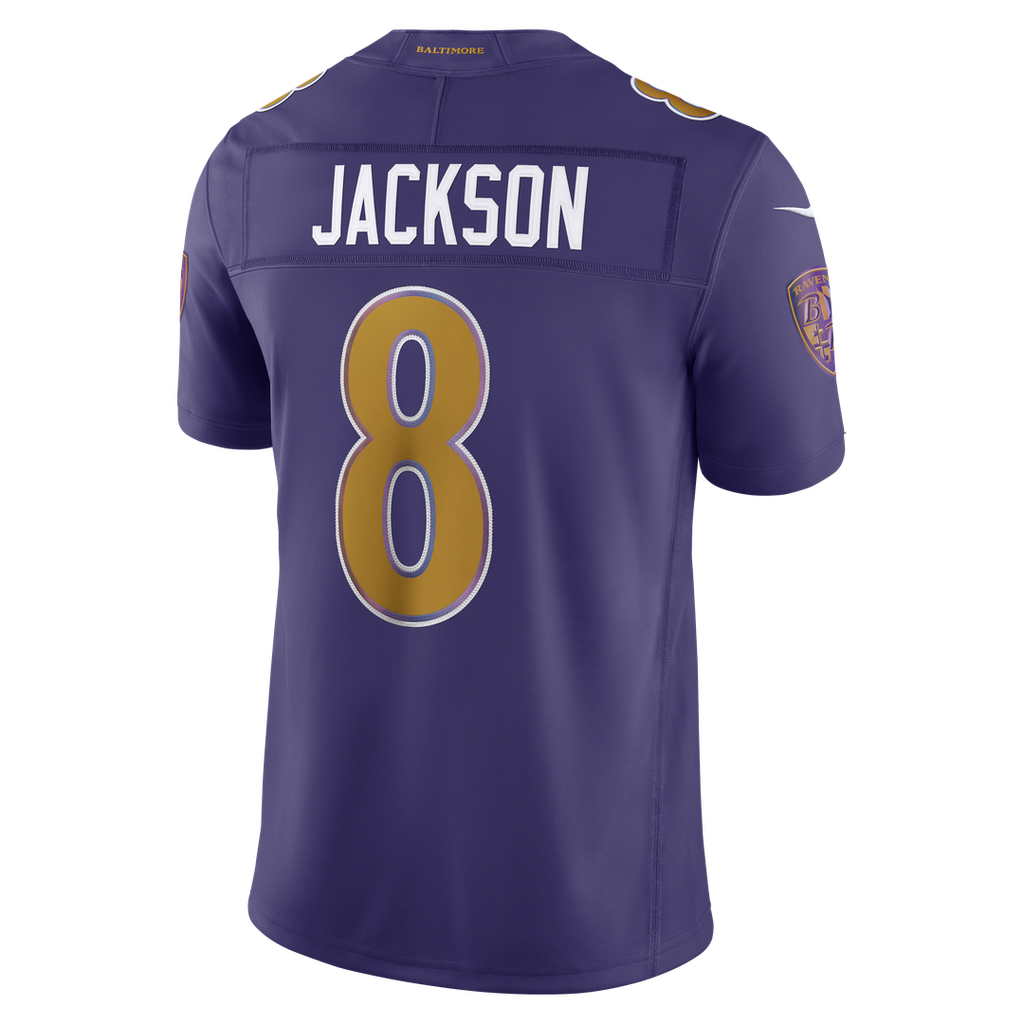 Baltimore Ravens Lamar Jackson Nike Alternate Vapor F.U.S.E. Stitched Limited Jersey - Purple