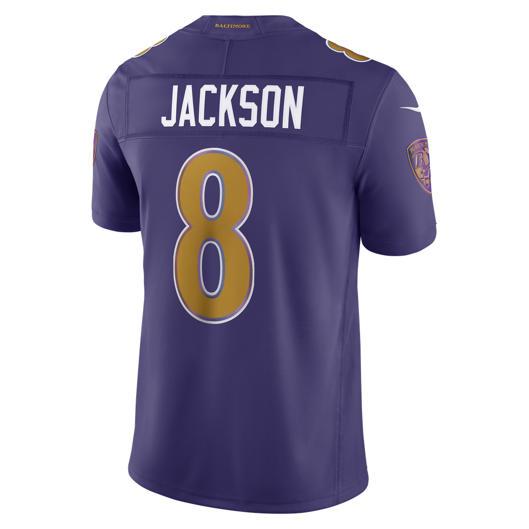 Baltimore Ravens Lamar Jackson Nike Alternate Vapor F.U.S.E. Stitched Limited Jersey - Purple