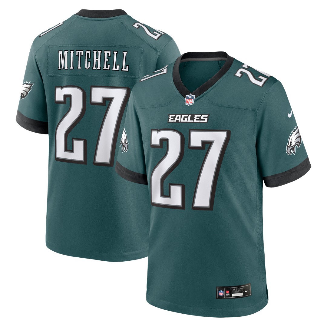 Philadelphia Eagles Quinyon Mitchell Nike Team Game Jersey - Midnight Green