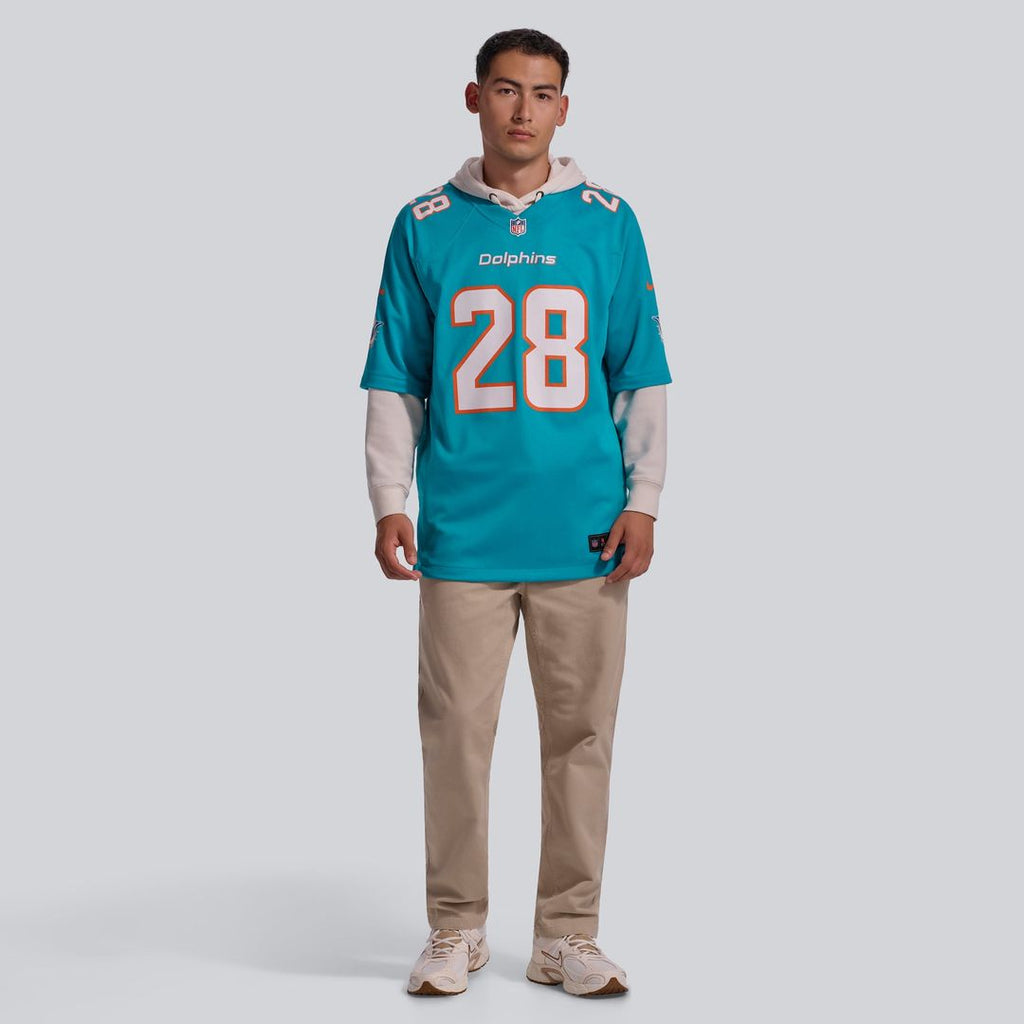 Miami Dolphins De'Von Achane Nike Player Game Jersey - Aqua