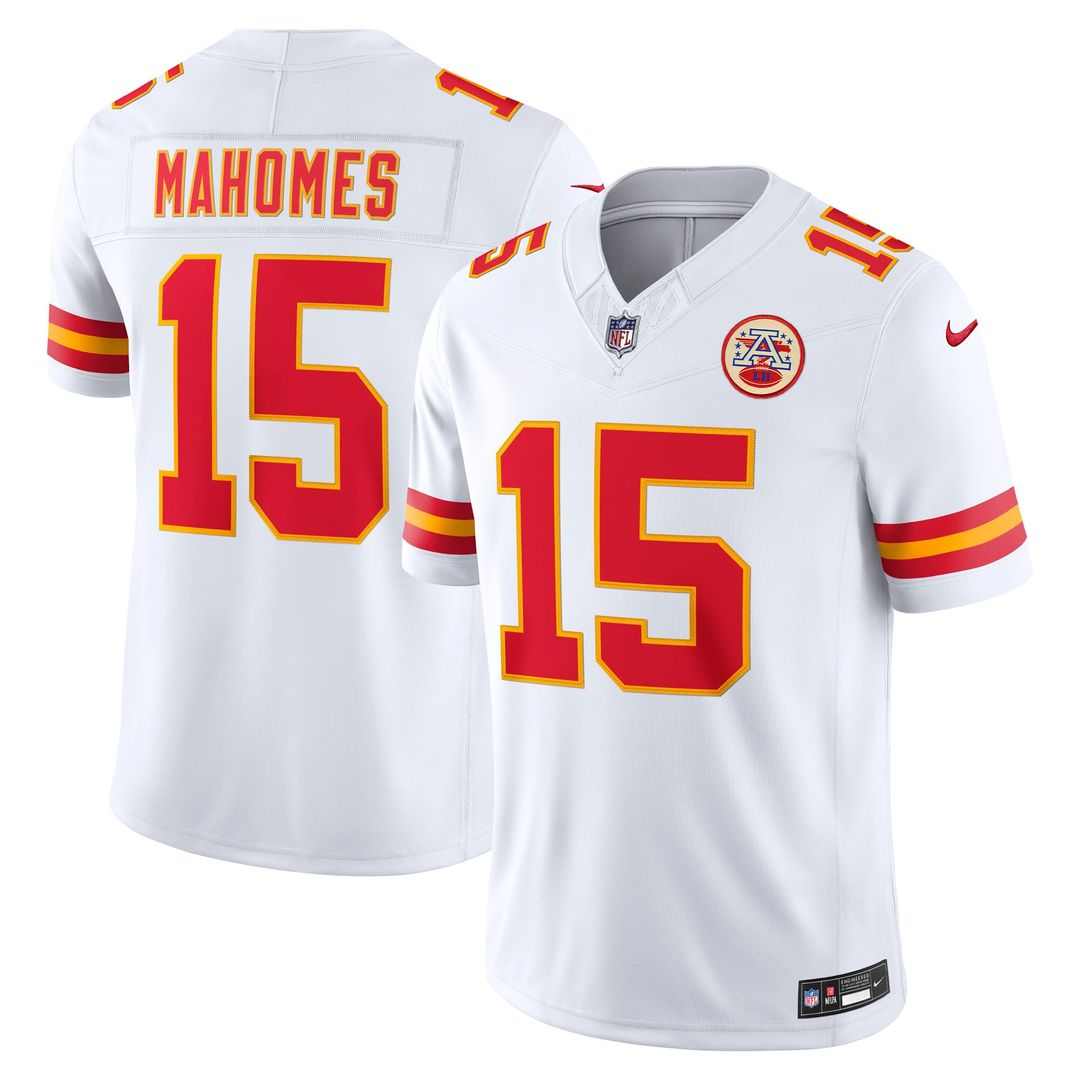 Kansas City Chiefs Patrick Mahomes Nike Vapor F.U.S.E. Stitched Limited Jersey - White