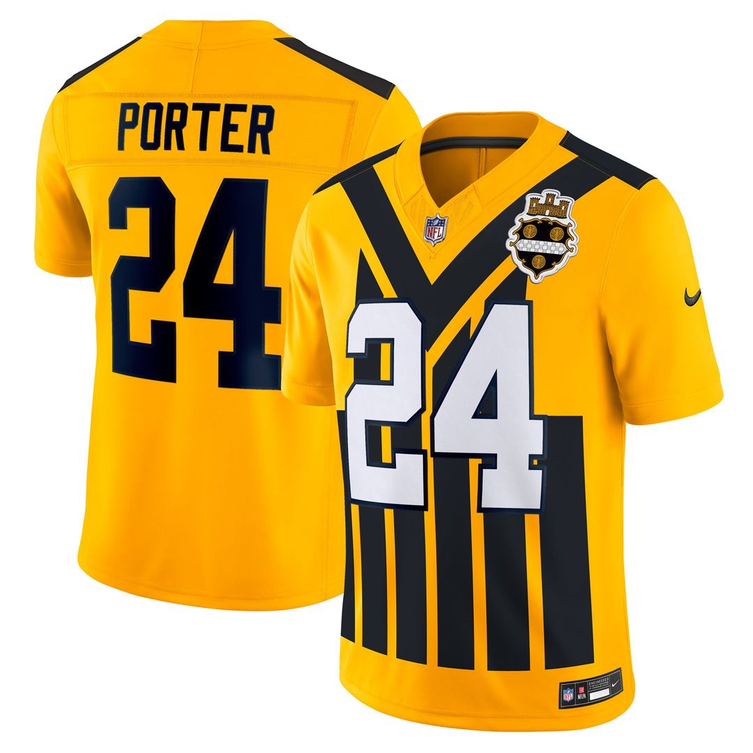 Pittsburgh Steelers Joey Porter Jr. Nike Alternate 1933 Throwback Vapor F.U.S.E. Limited Jersey - Gold