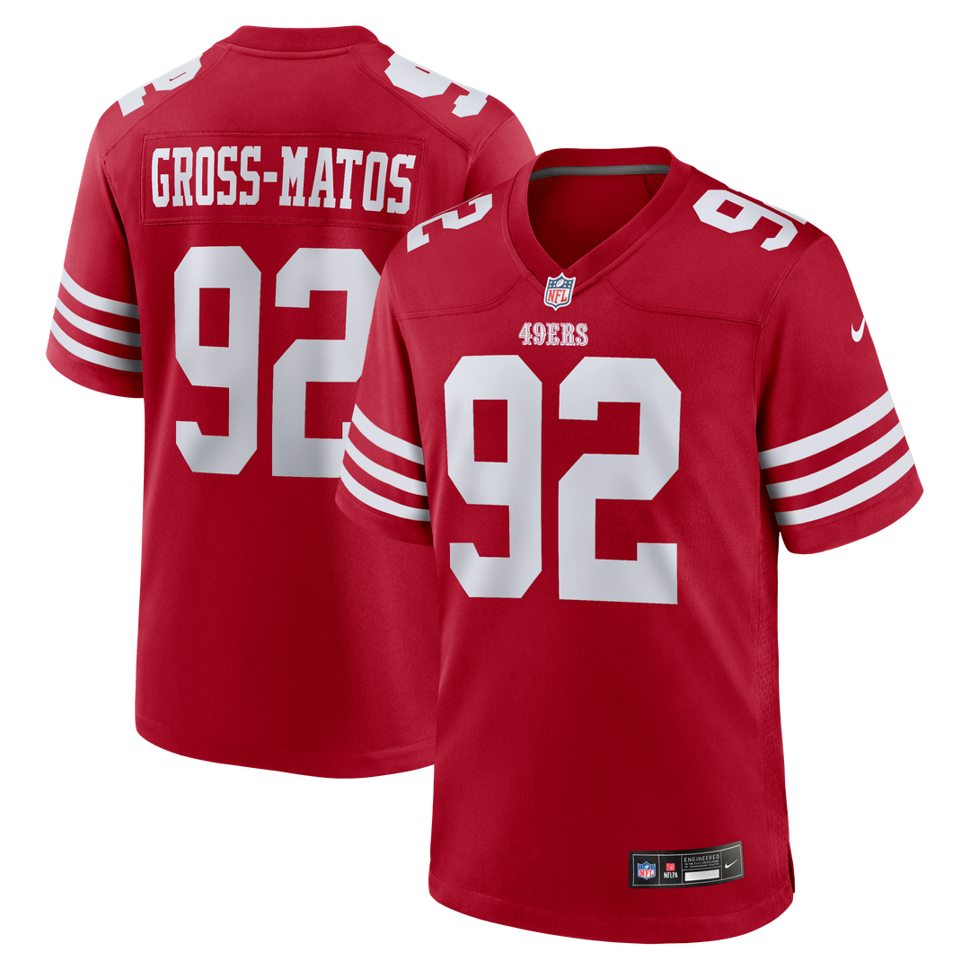 San Francisco 49ers Yetur Gross-Matos Nike Team Game Jersey - Scarlet