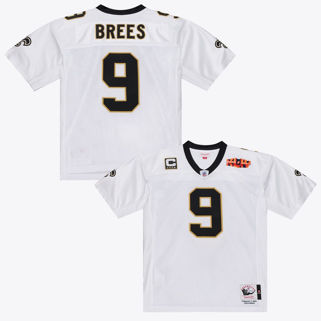 New Orleans Saints Drew Brees Mitchell & Ness Super Bowl XLIV Authentic Jersey - White