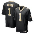 New Orleans Saints Number 1 Groom Nike Game Jersey - Black