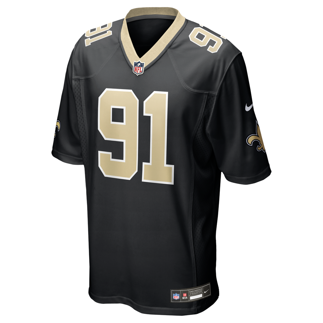 New Orleans Saints Vernon Broughton Nike Team Game Jersey - Black