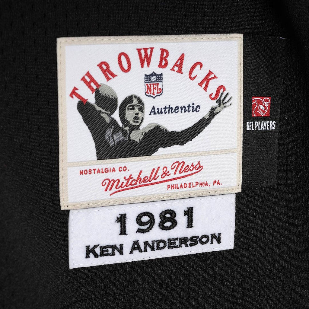 Cincinnati Bengals 1981 Ken Anderson Mitchell & Ness Authentic Throwback Retired Player Jersey - Black