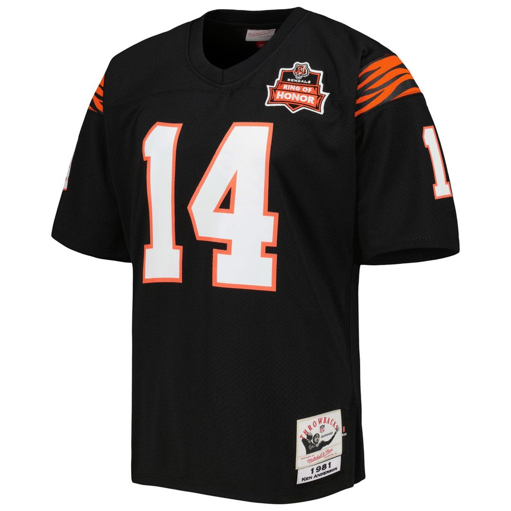 Cincinnati Bengals 1981 Ken Anderson Mitchell & Ness Authentic Throwback Retired Player Jersey - Black