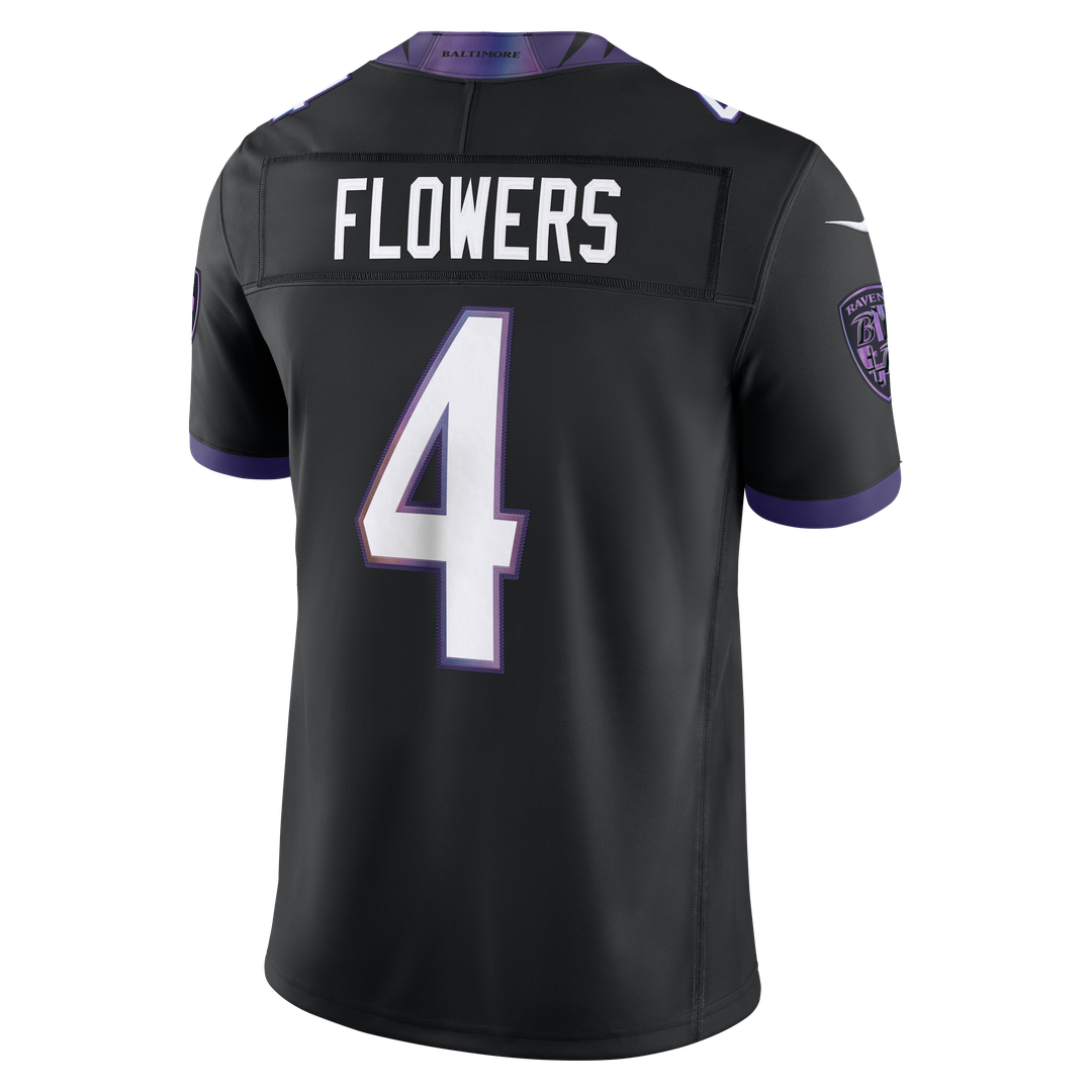 Baltimore Ravens Zay Flowers Nike Alternate Alternate Vapor F.U.S.E. Stitched Limited Jersey - Black