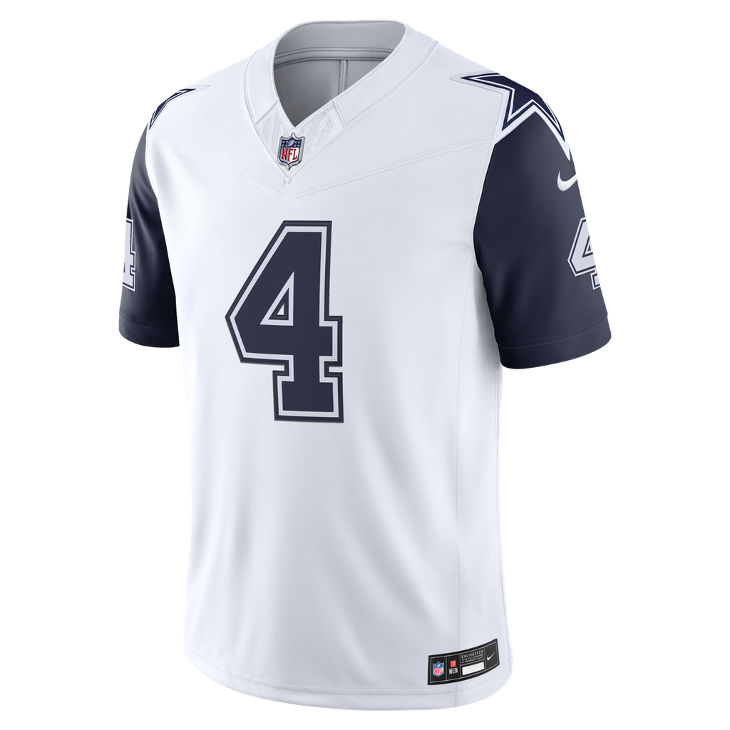 Dallas Cowboys Dak Prescott Nike Alternate Vapor F.U.S.E. Stitched Limited Jersey - White
