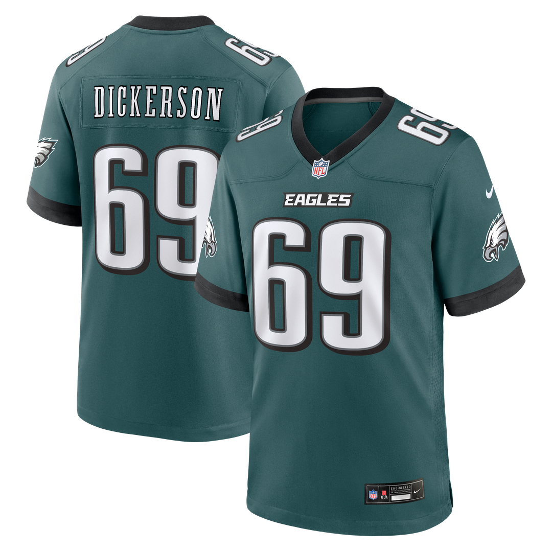 Philadelphia Eagles Landon Dickerson Nike Team Game Jersey - Midnight Green
