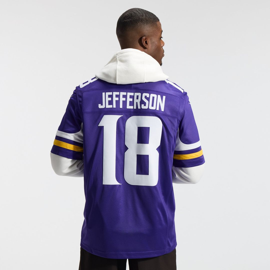 Minnesota Vikings Justin Jefferson Nike Alternate Vapor F.U.S.E. Stitched Limited Jersey - White