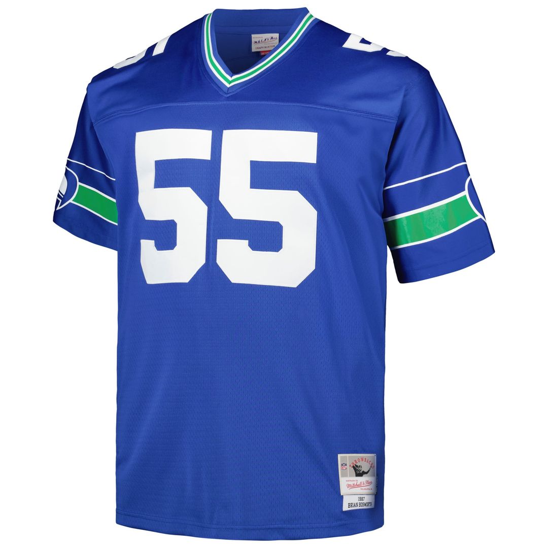Seattle Seahawks Brian Bosworth Mitchell & Ness Big & Tall 1987 Legacy Retired Player Jersey - Royal