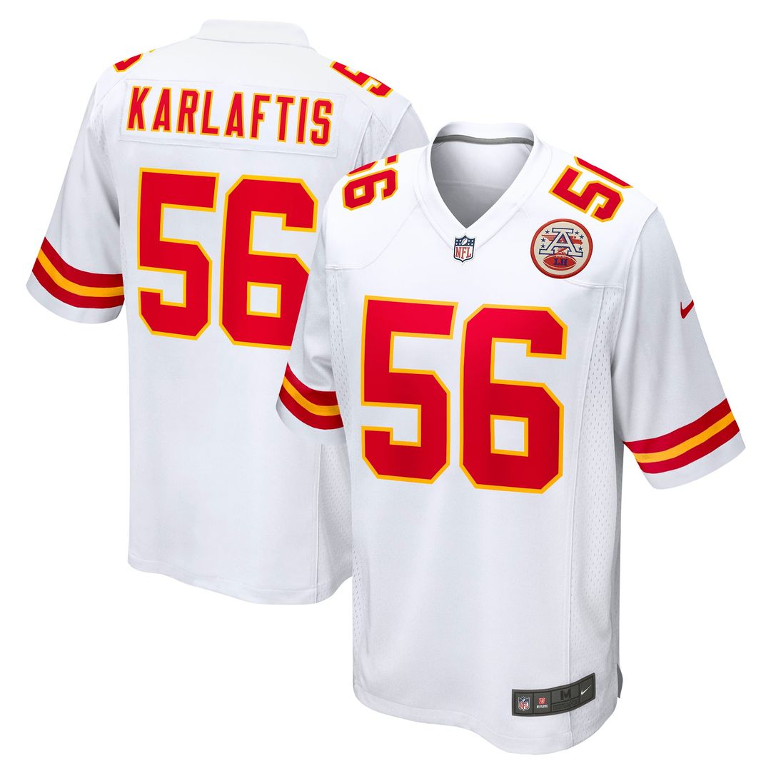 Kansas City Chiefs George Karlaftis Nike Away Game Player Jersey - White