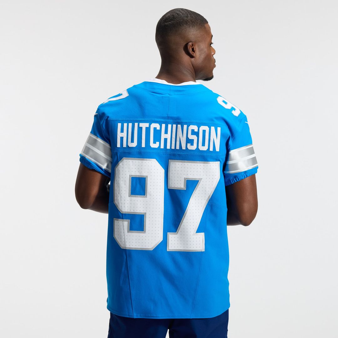 Detroit Lions Aidan Hutchinson Nike Alternate Vapor F.U.S.E. Elite Jersey - Blue