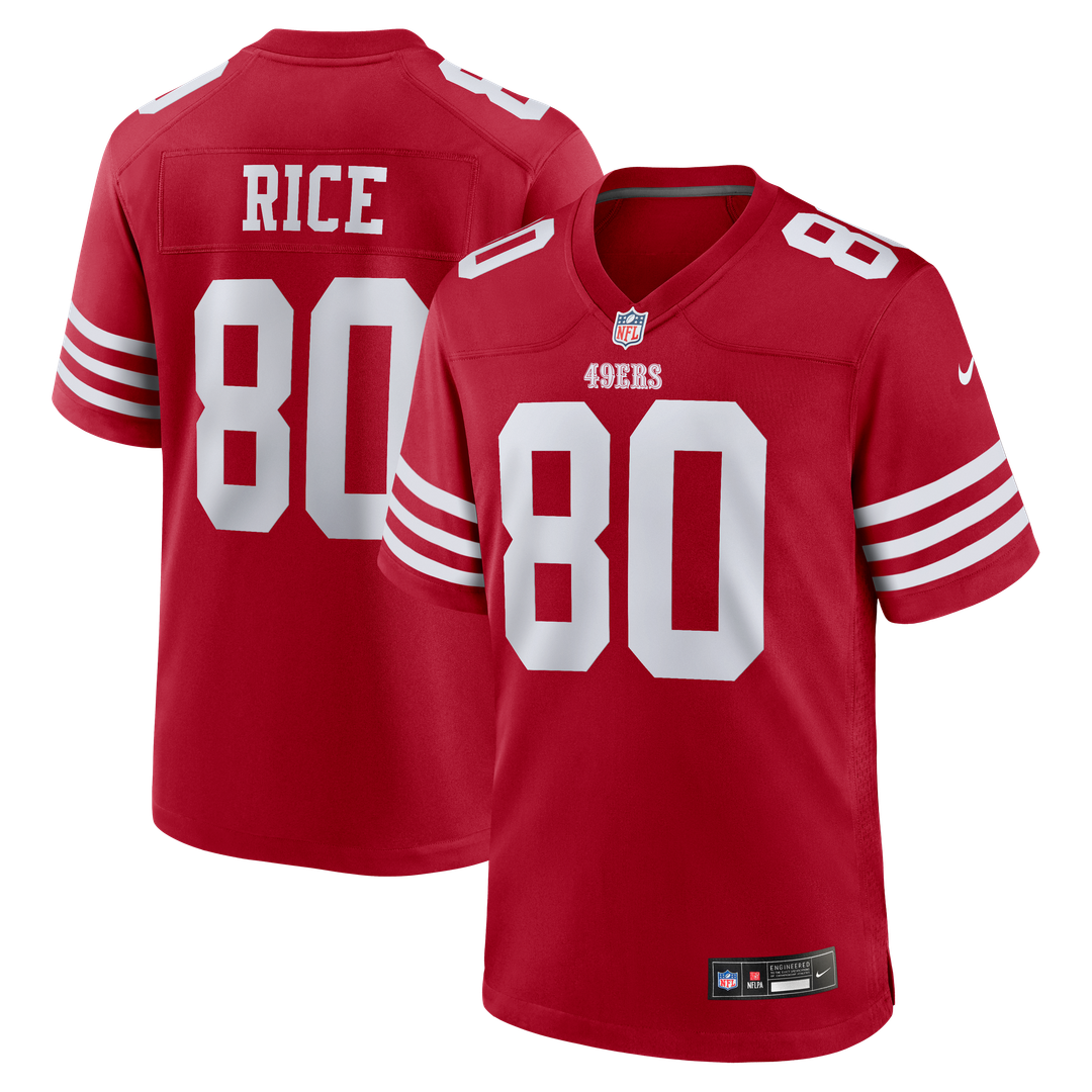 San Francisco 49ers Jerry Rice Nike Retired Team Player Game Jersey - Scarlet