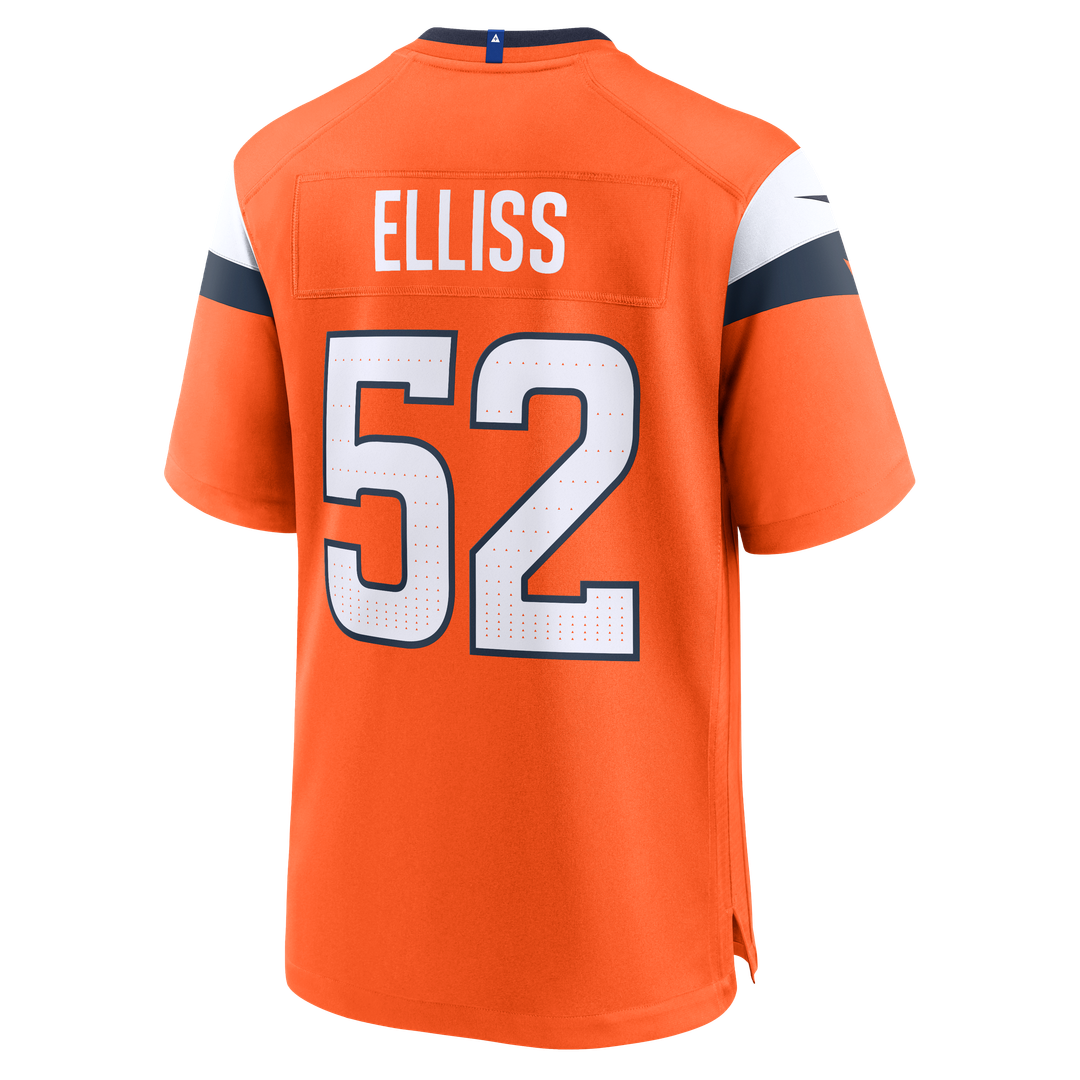 Denver Broncos Jonah Elliss Nike Team Game Jersey - Orange