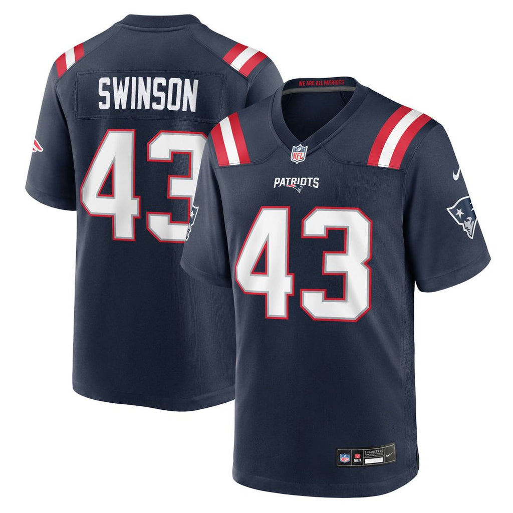 New England Patriots Bradyn Swinson Nike Team Game Jersey - Navy