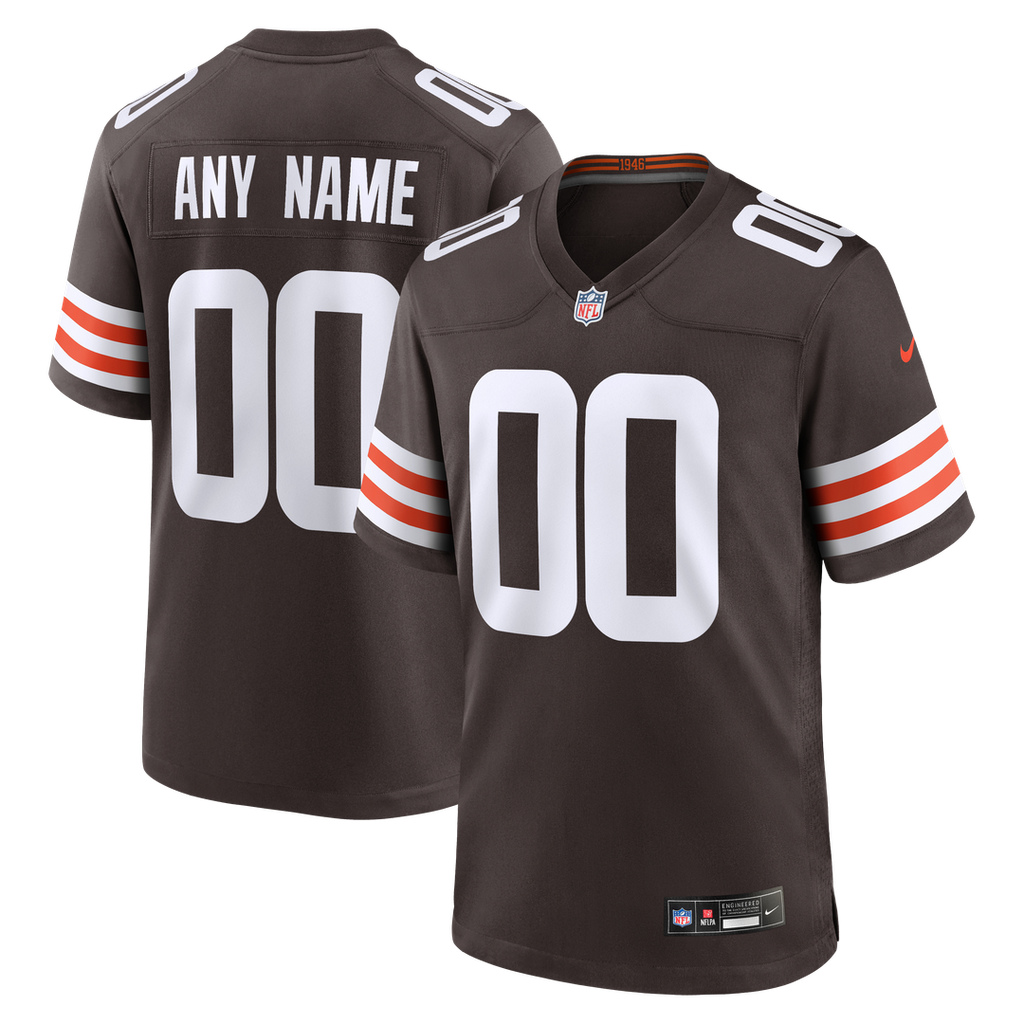 Cleveland Browns Nike Custom Game Jersey - White