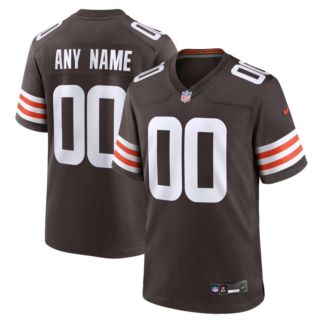 Cleveland Browns Nike Custom Game Jersey - White