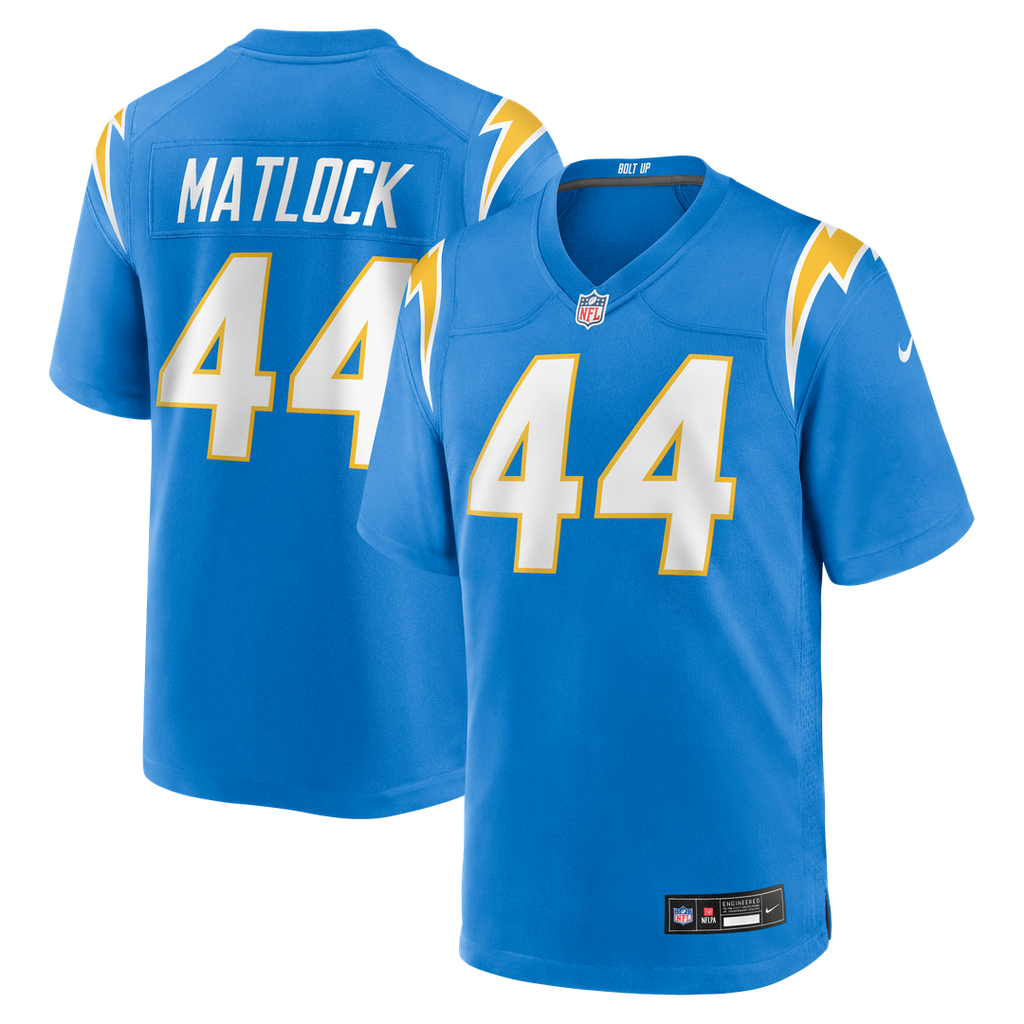 Los Angeles Chargers Scott Matlock Nike Team Game Jersey - Powder Blue