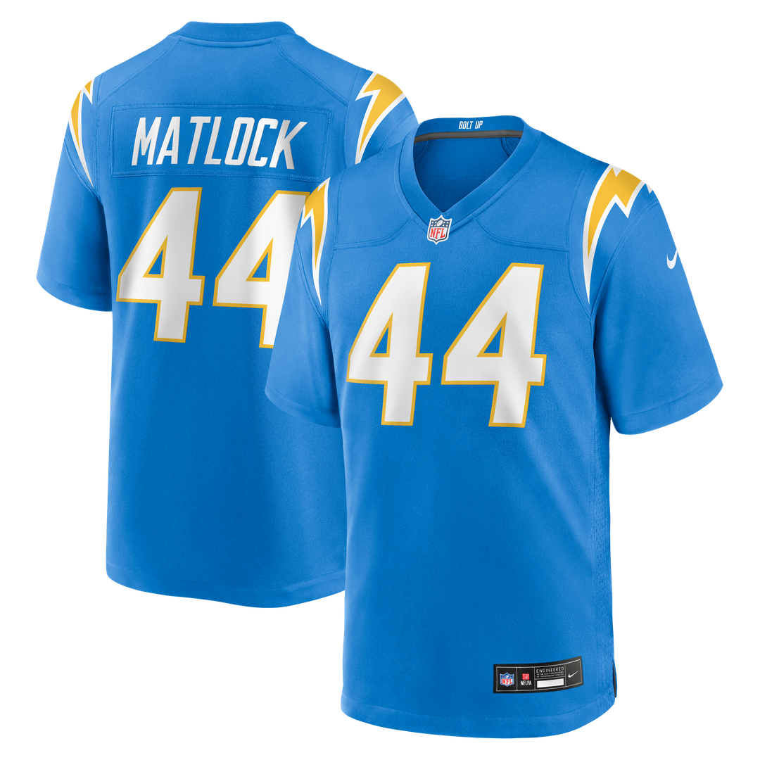 Los Angeles Chargers Scott Matlock Nike Team Game Jersey - Powder Blue