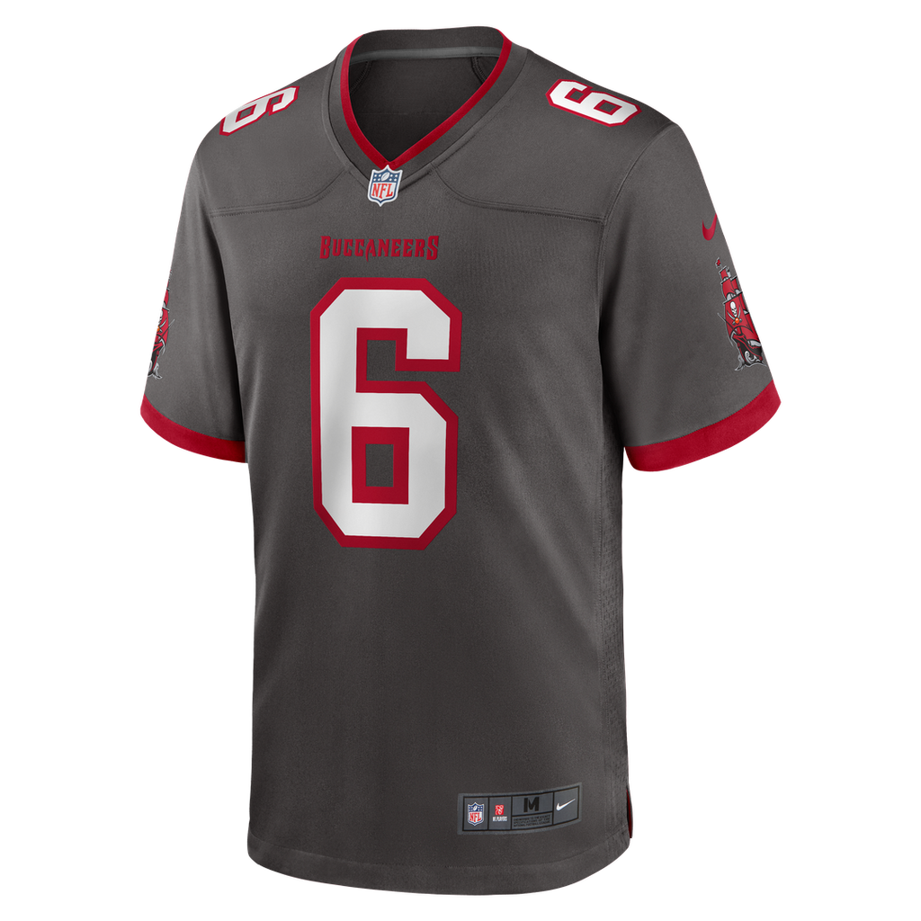 Tampa Bay Buccaneers Baker Mayfield Nike Alternate Game Player Jersey - Pewter