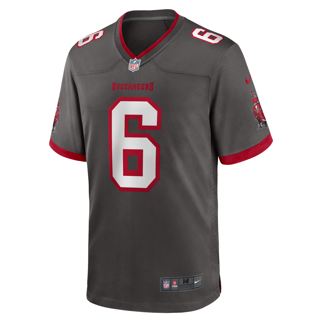 Tampa Bay Buccaneers Baker Mayfield Nike Alternate Game Player Jersey - Pewter