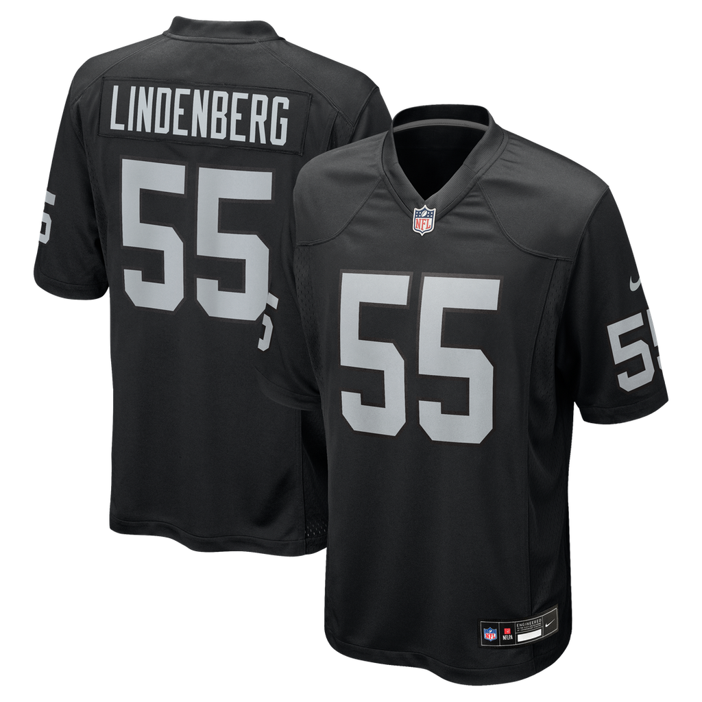 Las Vegas Raiders Cody Lindenberg Nike Team Game Jersey - Black