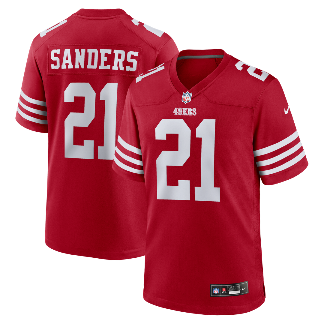 San Francisco 49ers Deion Sanders Nike Team Retired Player Game Jersey - Scarlet