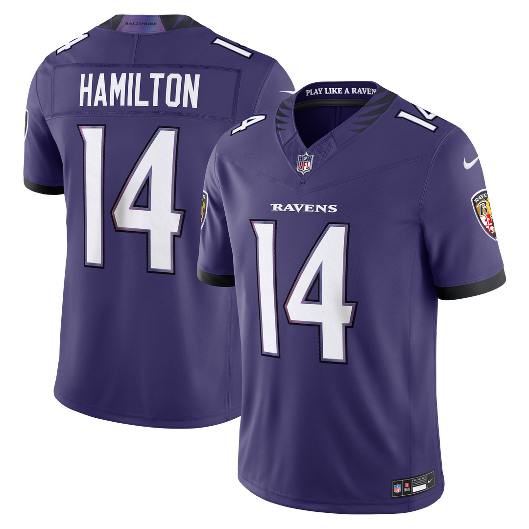Baltimore Ravens Kyle Hamilton Nike Alternate Vapor F.U.S.E. Stitched Limited Jersey - Black