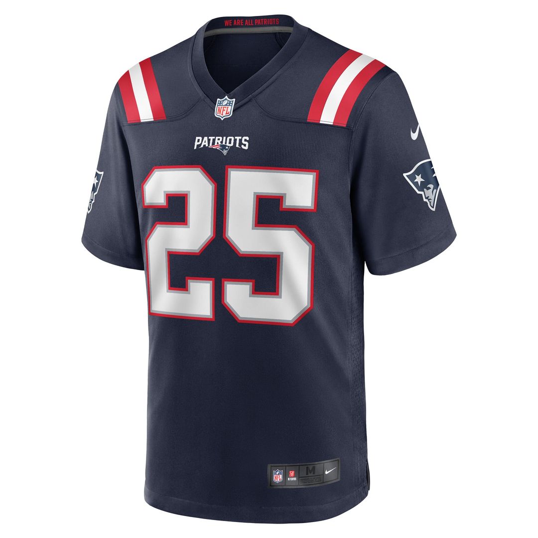 New England Patriots Marcus Jones Nike Game Player Jersey - Navy