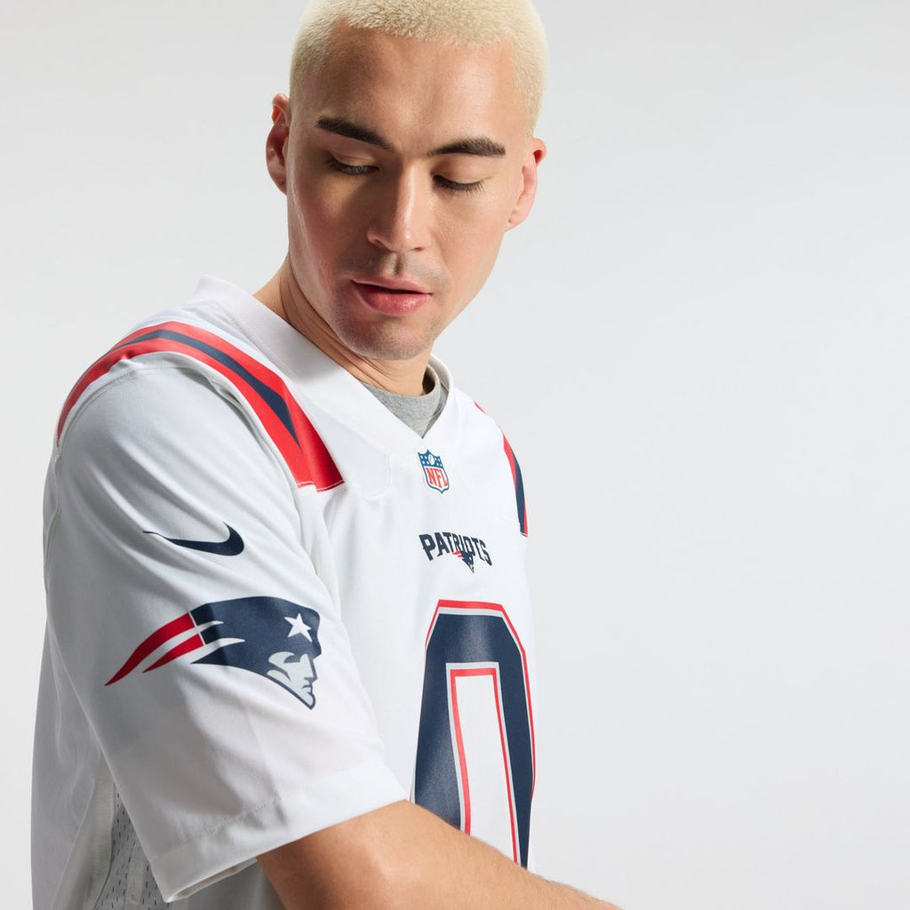 New England Patriots Christian Gonzalez Nike Game Jersey - White