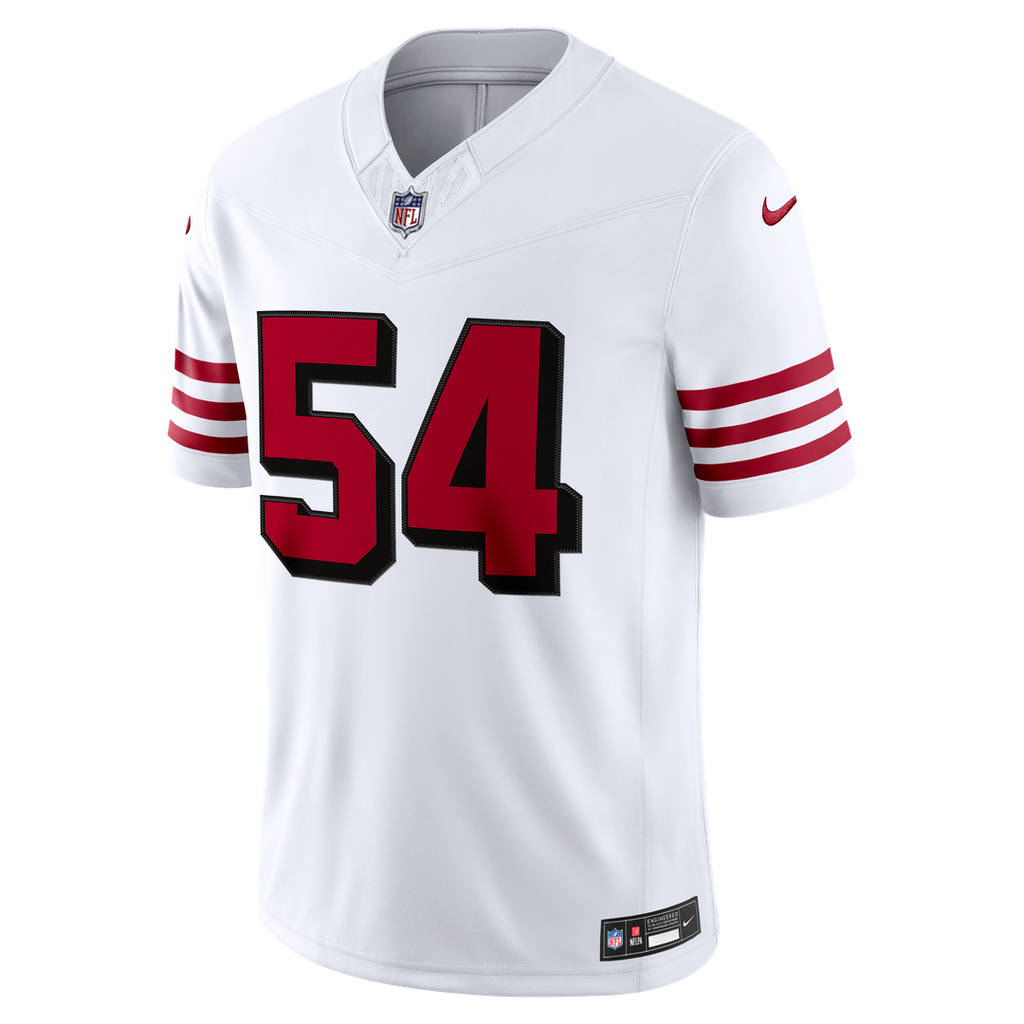 San Francisco 49ers Fred Warner Nike Alternate Vapor F.U.S.E. Stitched Limited Jersey - White
