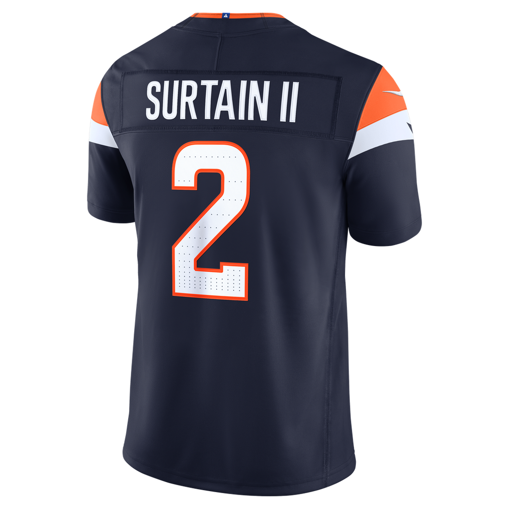 Denver Broncos Pat Surtain II Nike Alternate Vapor F.U.S.E. Stitched Limited Jersey - Navy