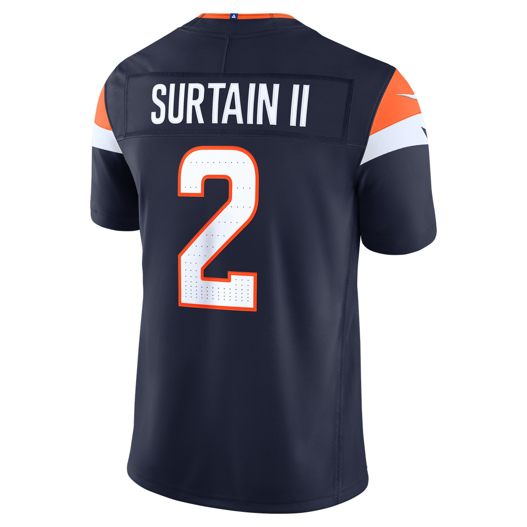 Denver Broncos Pat Surtain II Nike Alternate Vapor F.U.S.E. Stitched Limited Jersey - Navy