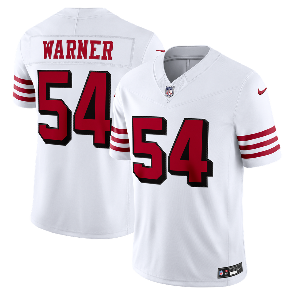 San Francisco 49ers Fred Warner Nike Alternate Vapor F.U.S.E. Stitched Limited Jersey - White