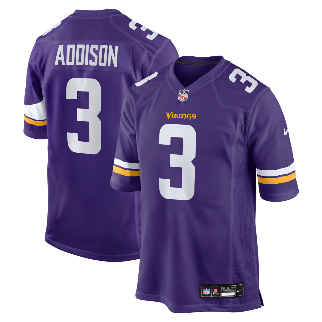 Minnesota Vikings Jordan Addison Nike Alternate Game Player Jersey - White