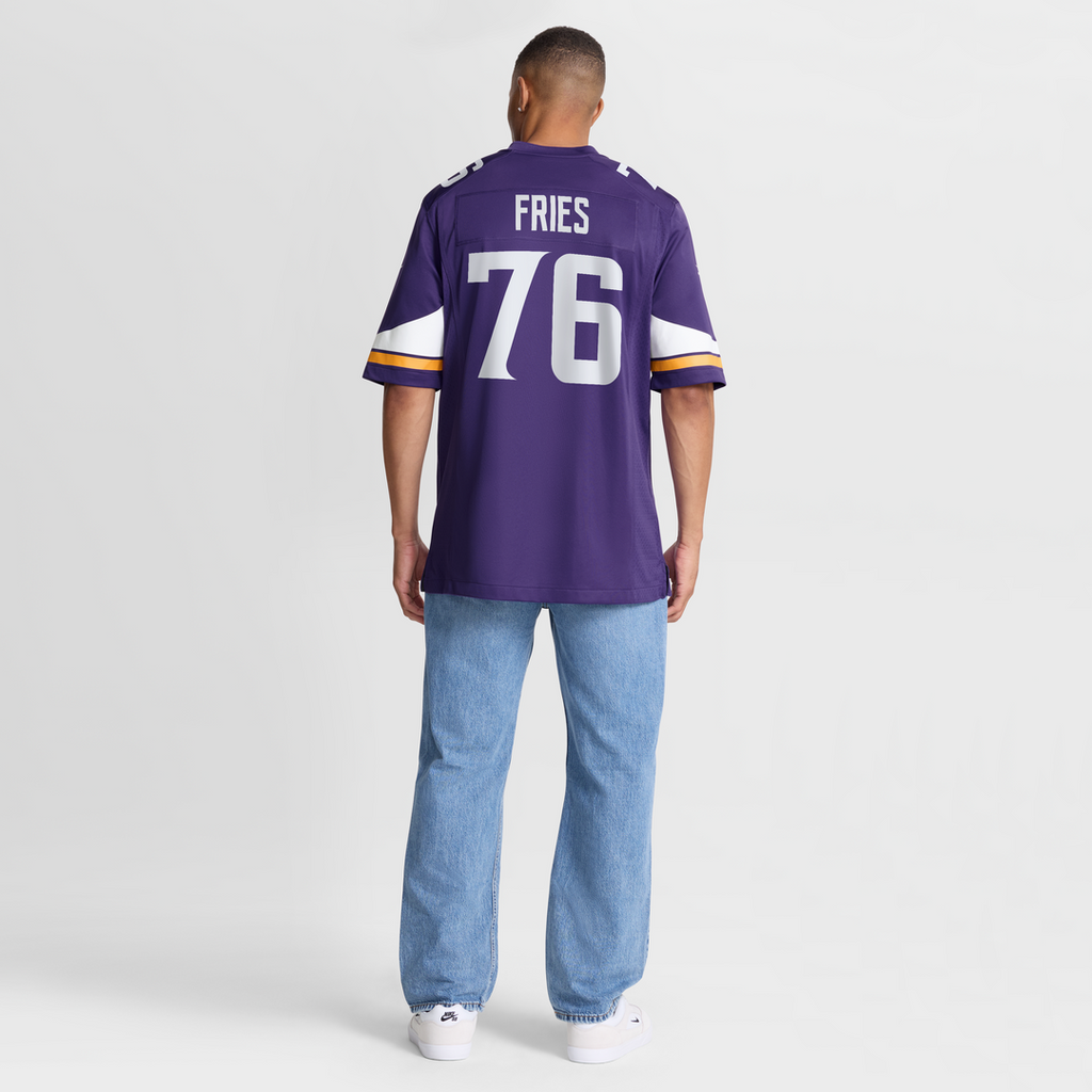Minnesota Vikings Will Fries Nike Team Game Jersey - Purple